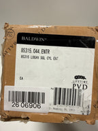Baldwin 85315.ENTR Logan Sectional Single Cylinder Keyed Entry Handleset with 5015 Interior Knob from the Estate Collection Lifetime Satin Brass