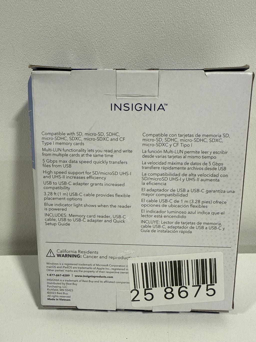 Insignia™ - USB-C to SD MicroSD and CompactFlash Memory Card Reader - Black - *Computers & Office