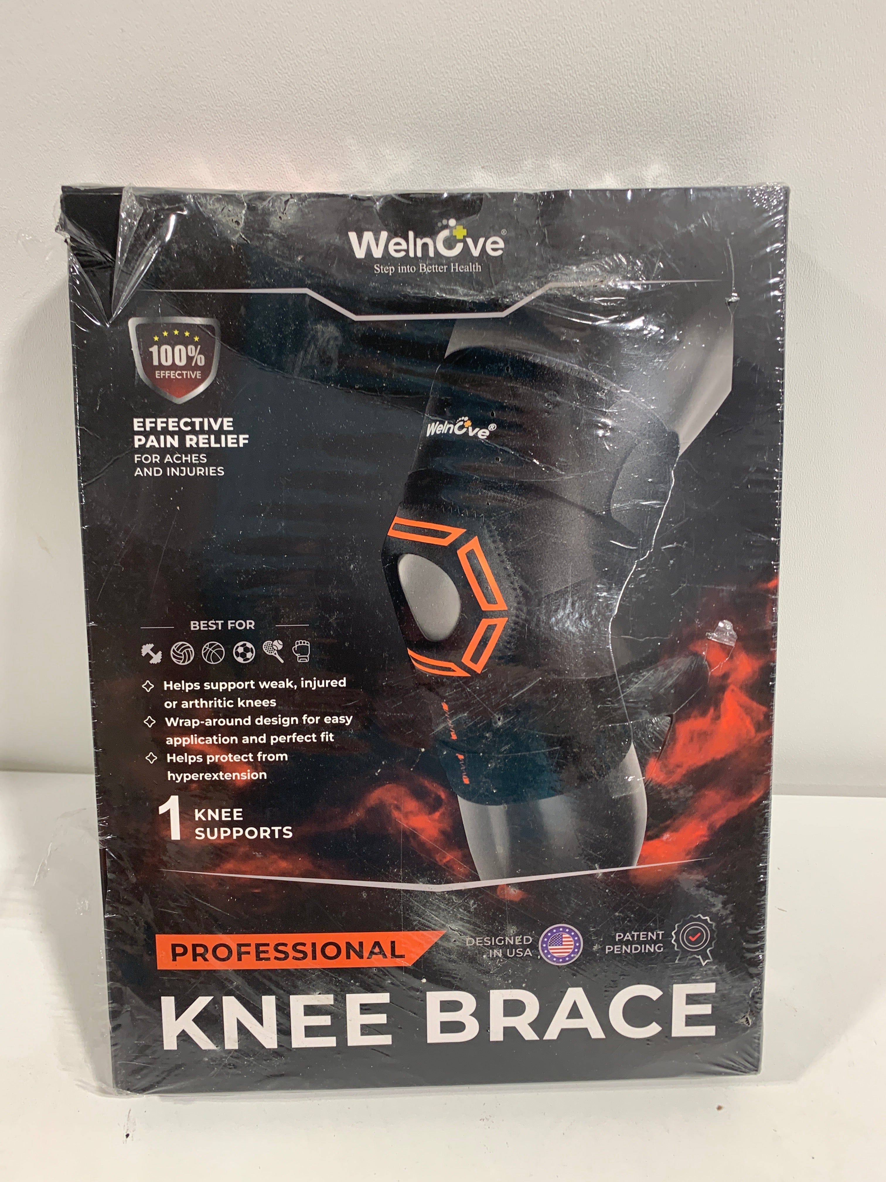 Welnove Compression Knee Brace for Men & Women - Knee Support for Running ACL Arthritis Pain Relief and Meniscus Tear
