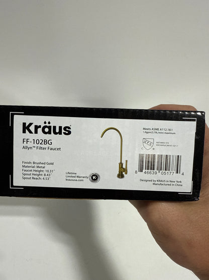 Allyn Single Handle 100% Lead-Free Beverage Faucet in Brushed Gold