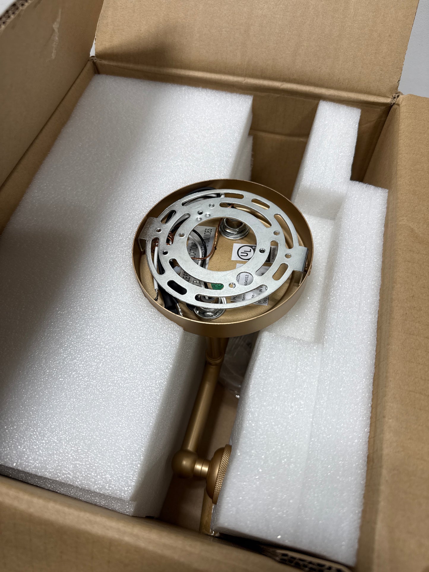 Coastal Bell Bathroom Vanity Light 2-Light Brass Gold Transitional Powder Room Wall Light with Clear Glass Shades