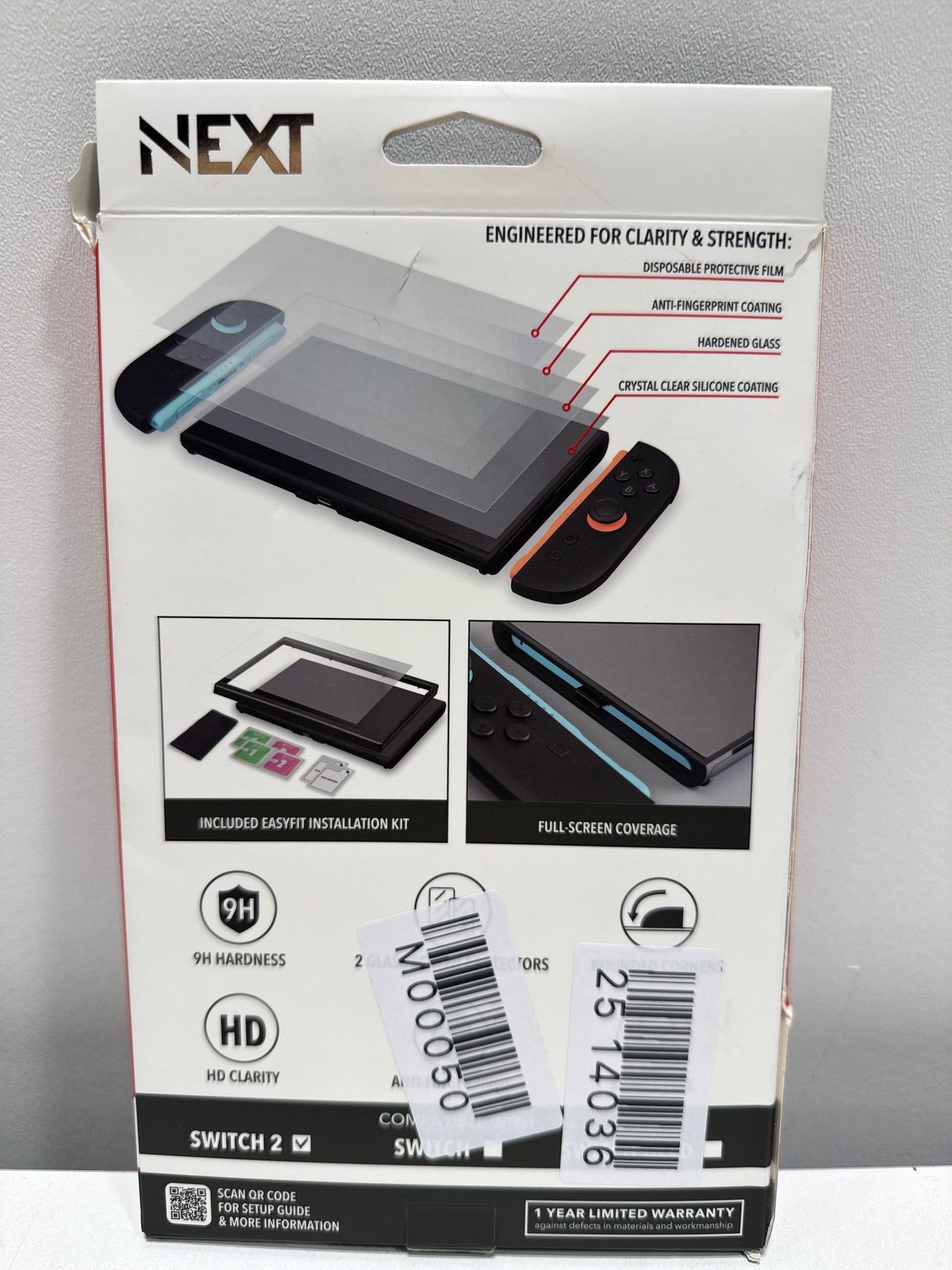 NEXT - Elite Glass Screen Protector 2-Pack for Nintendo Switch 2 - Clear - *Headphones & Tech Accessories