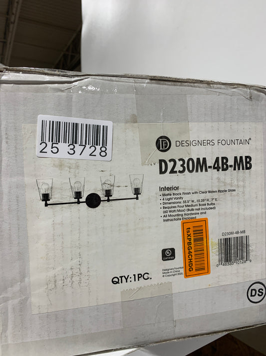 Designers Fountain Ingo 33 Inch 4 Light Bath Vanity Light Ingo - D230M-4B-MB - Modern Contemporary