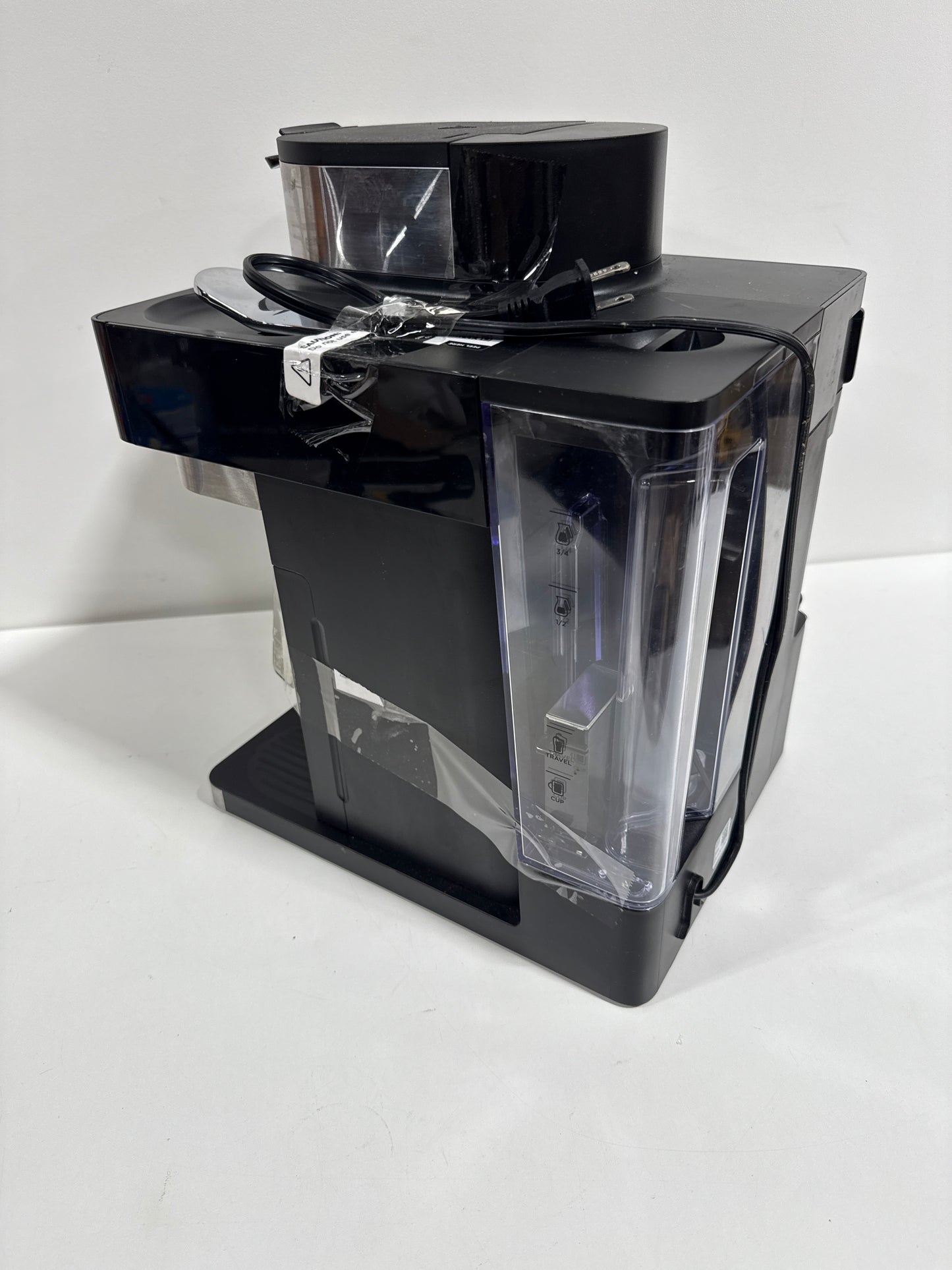 Used See Desc - Espresso & Coffee Barista System, Single Serve & Nespresso, with 12-Cup Carafe, 4 Styles with Ristretto - Black