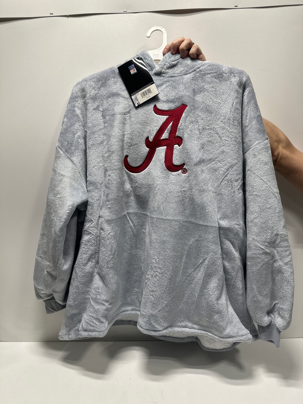 Northwest NCAA Alabama Crimson Tide Hoodler Oversized Sherpa Pullover Hoodie with Embroidered Logo