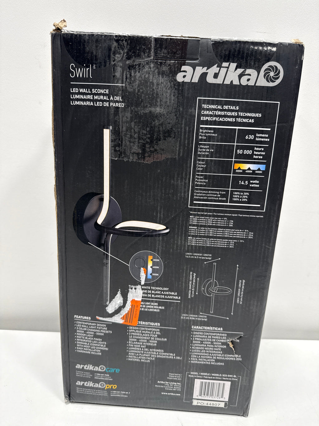 Artika Swirl LED Sconce