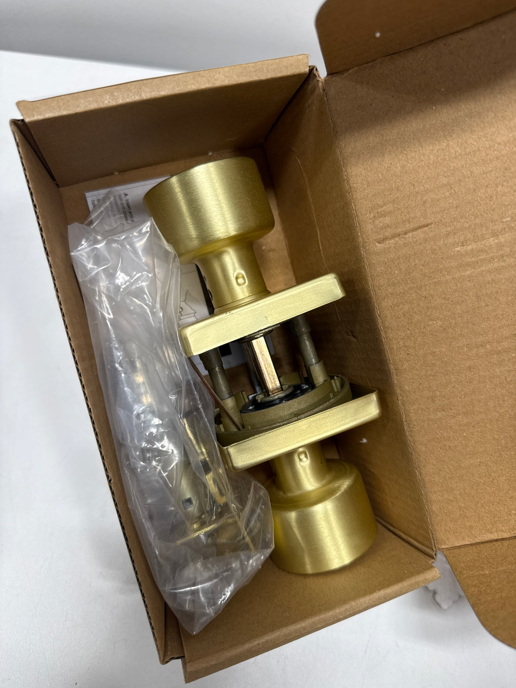 Sure-Loc Bg101-Sq Bergen Passage Door Knob Set - Brass