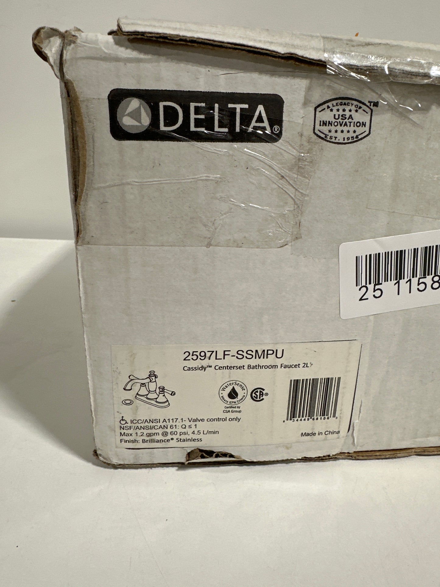 Delta Faucet Cassidy Centerset Bathroom Faucet Brushed Nickel