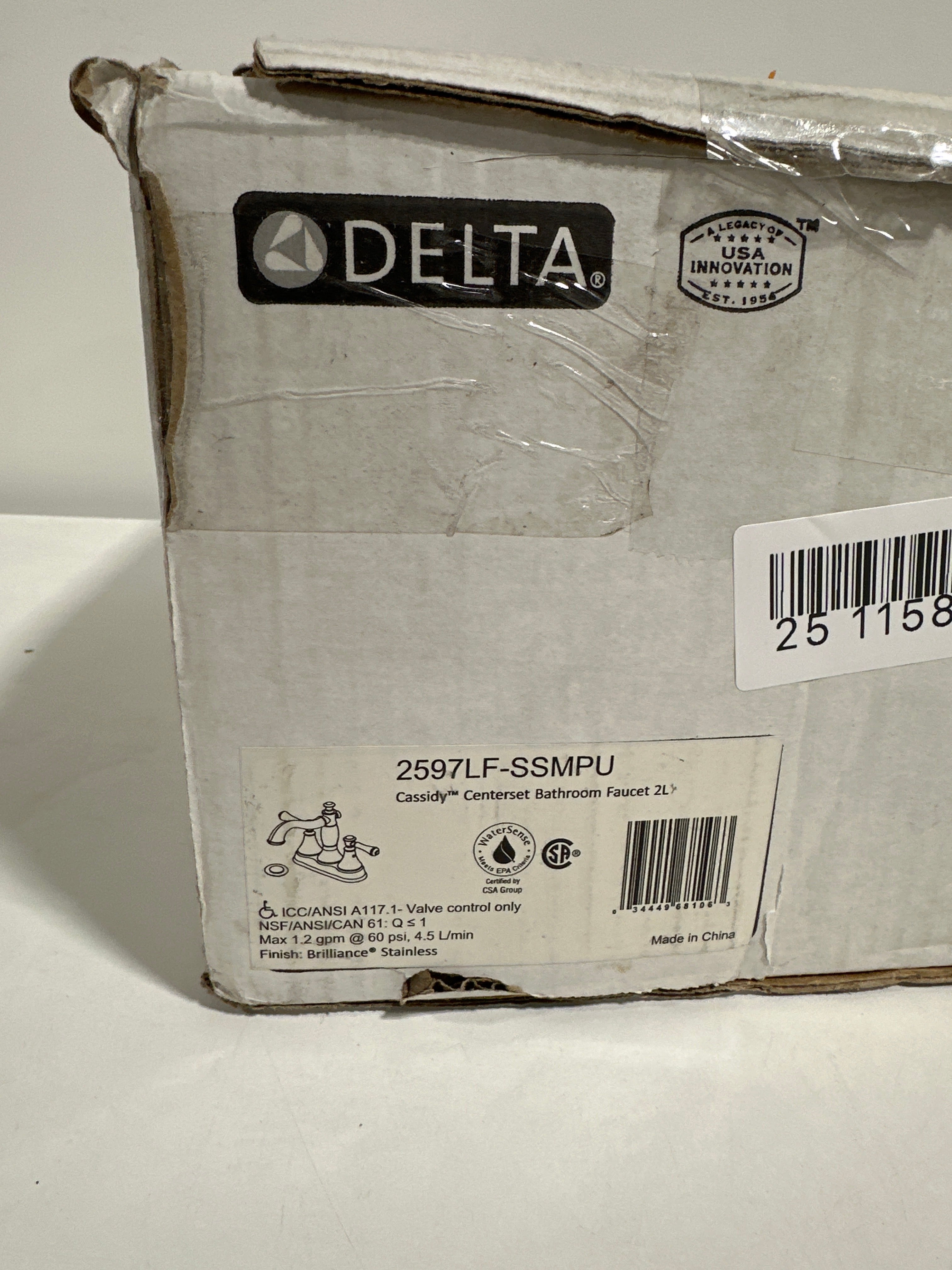 Delta Faucet Cassidy Centerset Bathroom Faucet Brushed Nickel