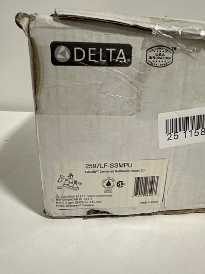 Delta Faucet Cassidy Centerset Bathroom Faucet Brushed Nickel