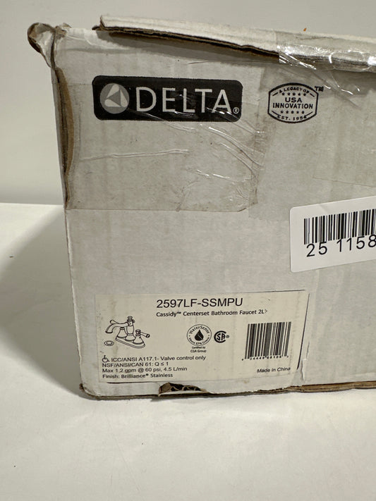 Delta Faucet Cassidy Centerset Bathroom Faucet Brushed Nickel