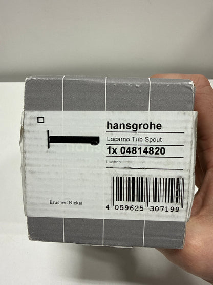 hansgrohe Tub Spout 3-inch Transitional Tub Spout in Brushed Nickel, 04814820