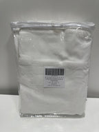 Herringbone White Solid 48 in. W X 96 in. Room Darkening Single Panel Rod Pocket Curtain