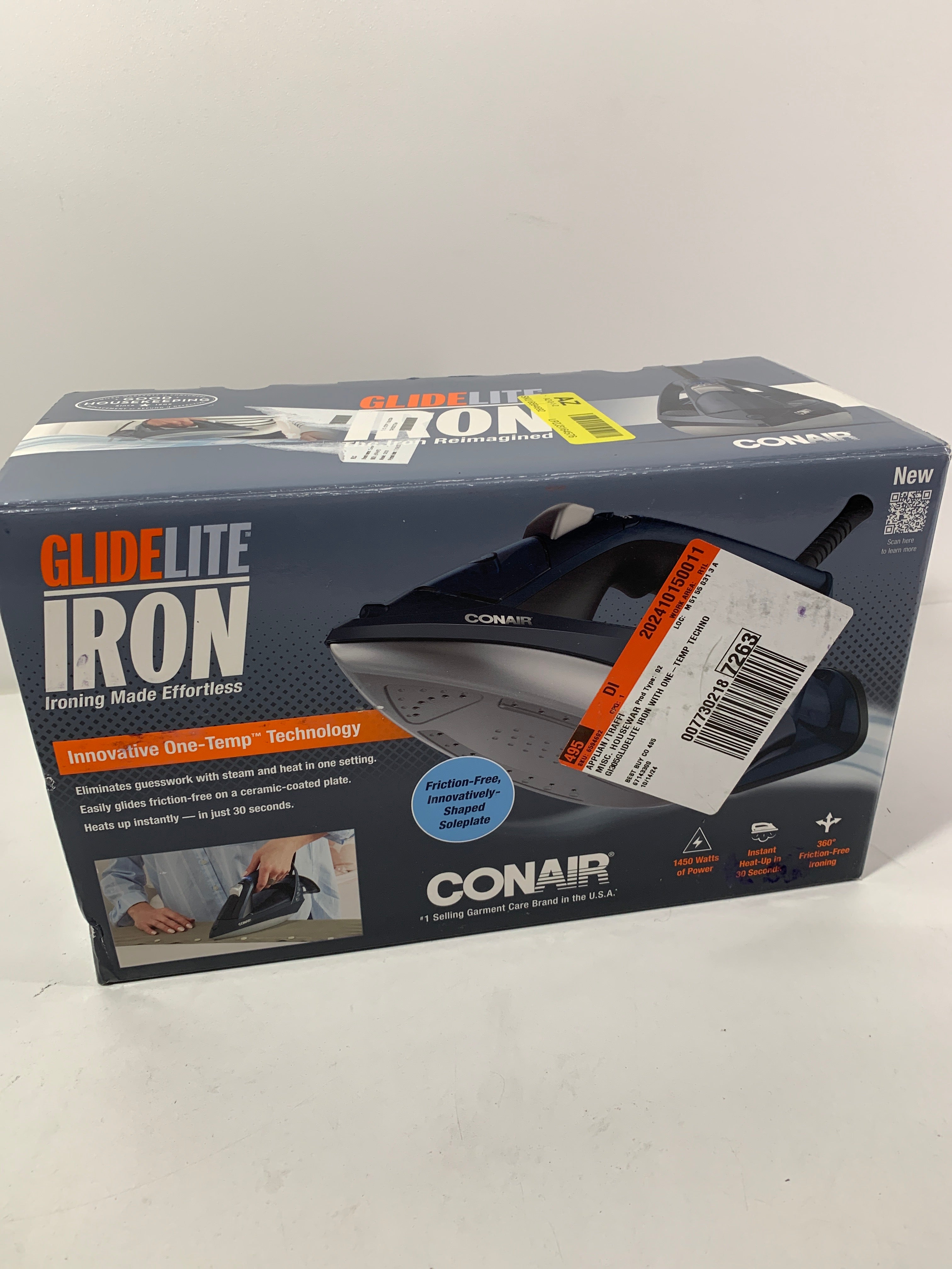Conair GlideLite Iron-the Iron Reimagined W/ One-Temp Technology - *Health & Beauty