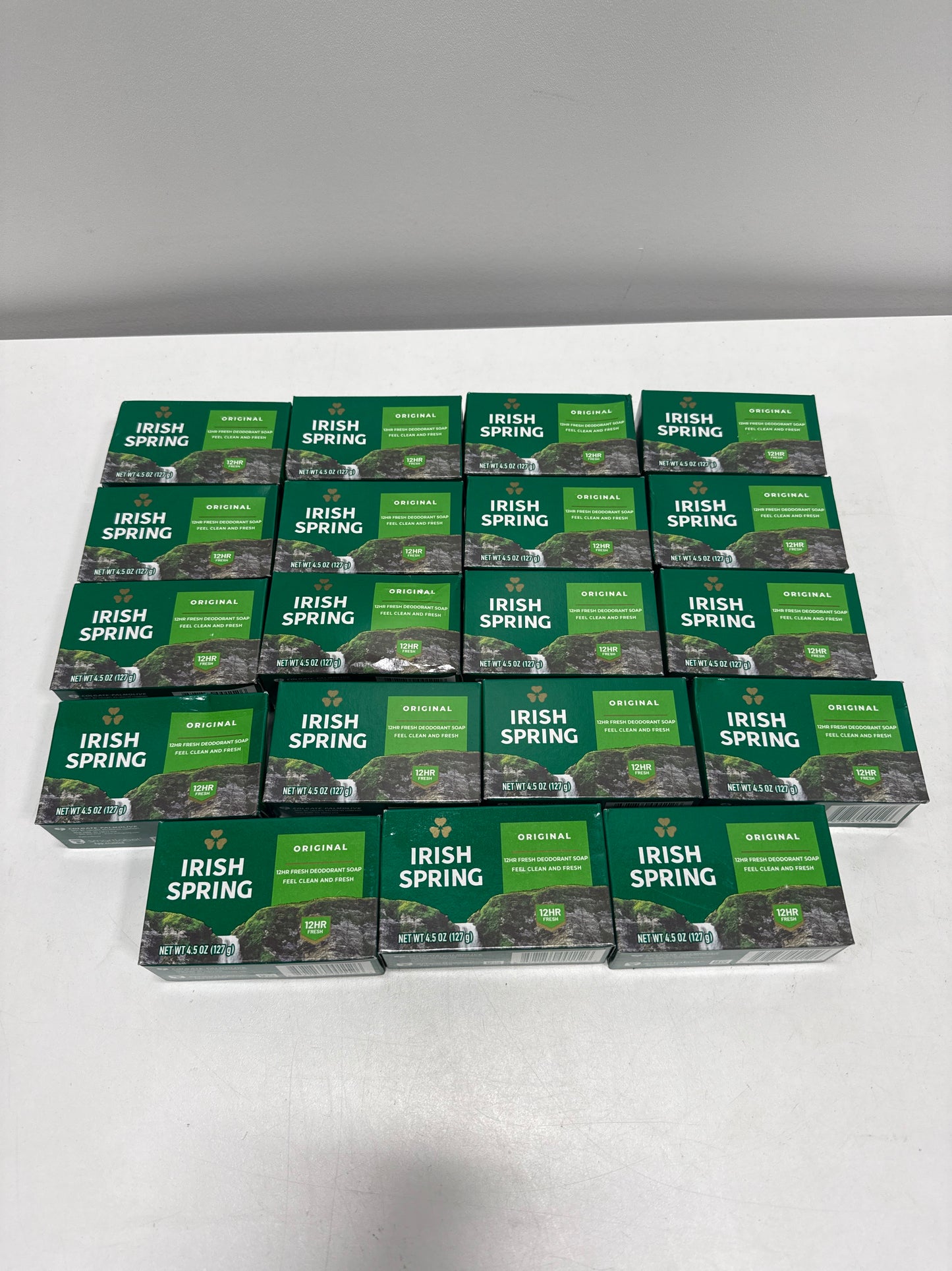 Irish Spring Deodorant Bar Soap Original Clean 4.5 Ounce (Pack of 19)