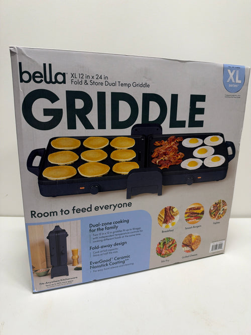 bella 12"x24" XL Fold and Store Griddle