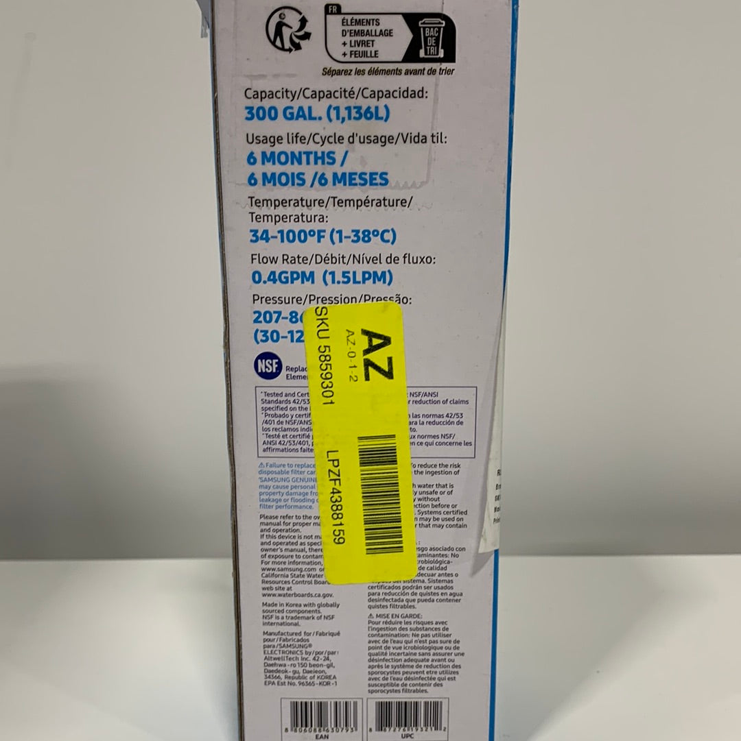 Samsung Side-by-Side & French Door Refrigerator Water Filter - DA97-08006A-1 - *Kitchen Appliances
