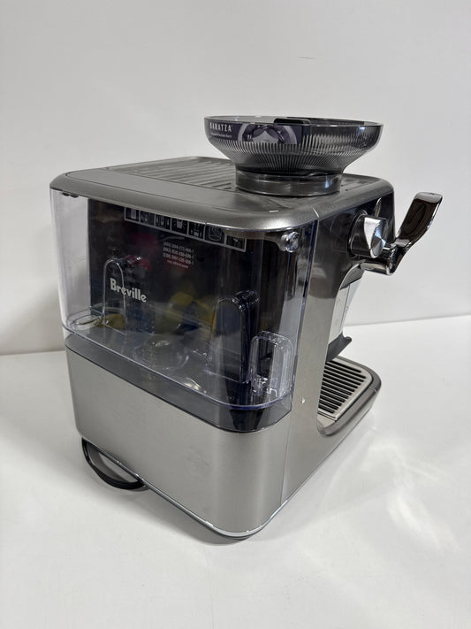 Scratch & Dent Breville the Barista Touch Impress Espresso Machine with Grinder & Milk Frother, Espresso Maker with Assisted Tamping, Cappuccino & Latte Machine