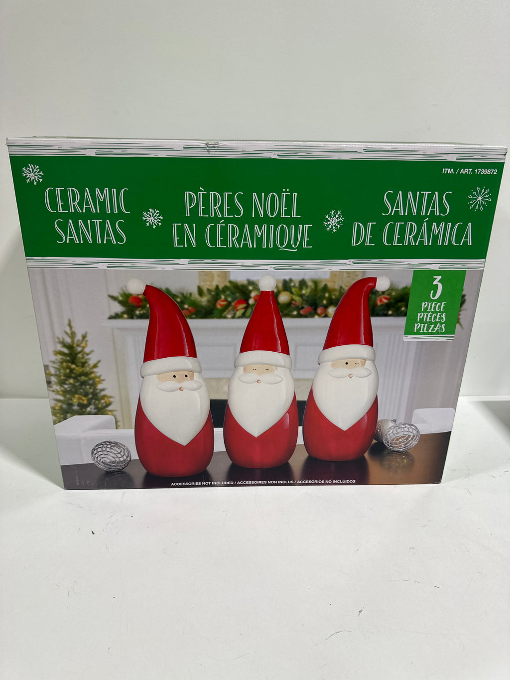 Ceramic Santa 3 Piece Set - *Christmas & Seasonal
