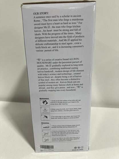 ALLWIN-HOUSEWARE Premium 15-Piece Kitchen Knife Block Set