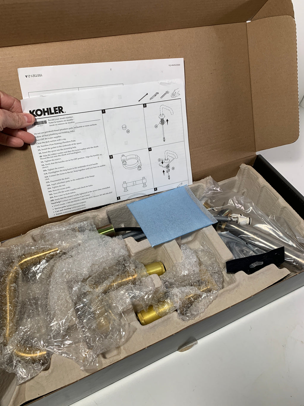 KOHLER K-35908-4 Castia by Studio McGee Widespread Bathroom Sink Faucet, 1.2 Gpm