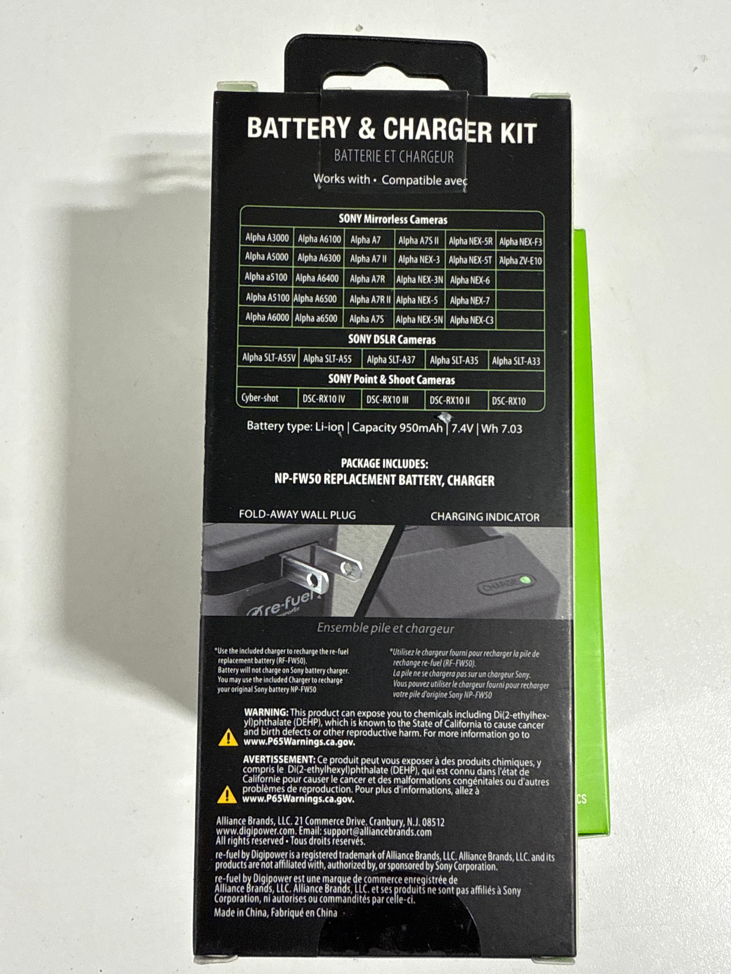 3 Digipower - Digital Camera Battery & Charger Kit Replacement for Sony NP-FW5 - *Cameras Camcorders & Drones
