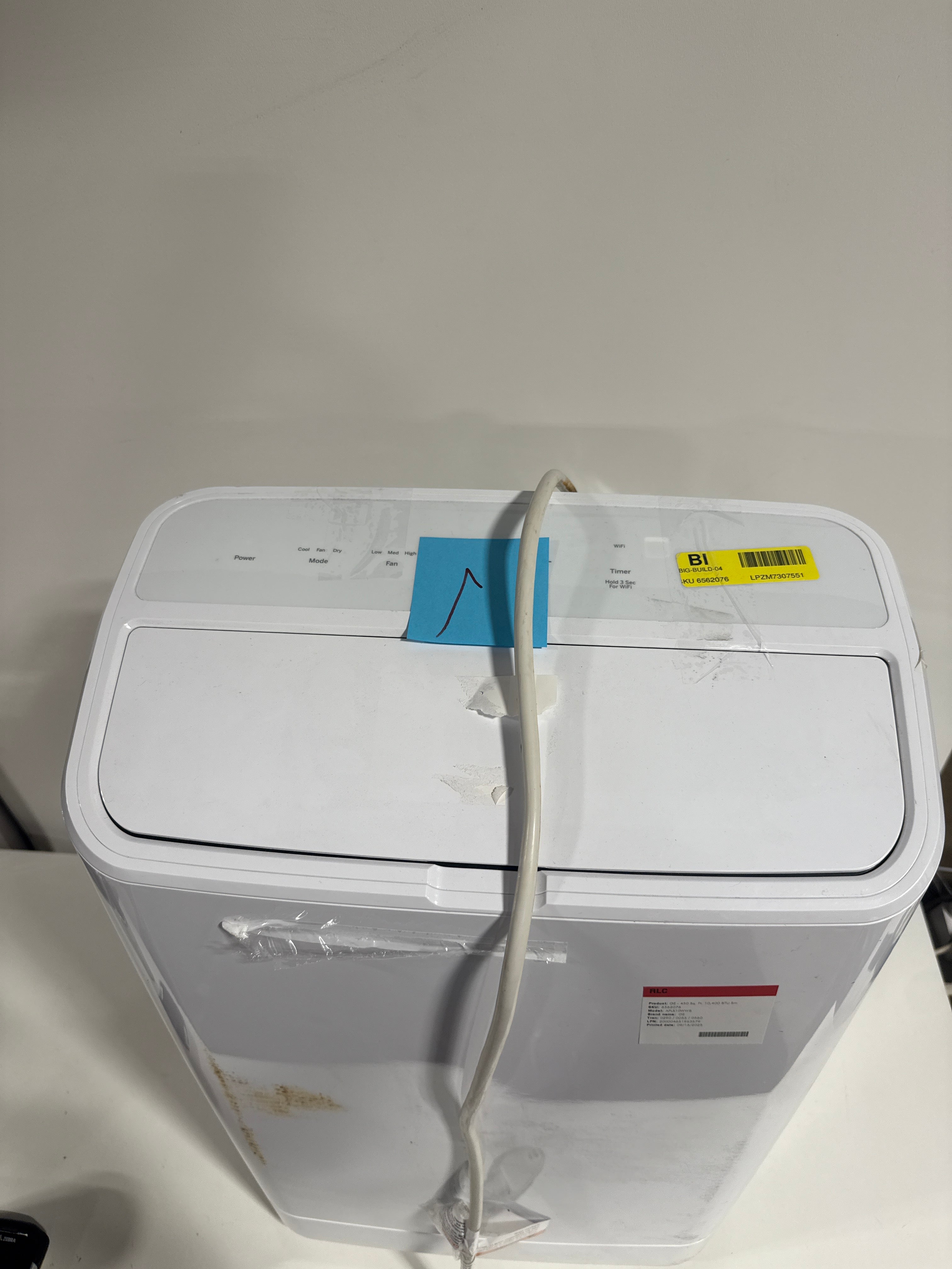 Used GE - 450 Sq. Ft. 10,400 BTU Smart Portable Air Conditioner - White - *Home Environment