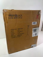 HomePlace Lighting 325717AD Crawford Urban/Industrial Clear Water Glass Jar Pendant Light 1-Light 100 Watt 15’’ H x