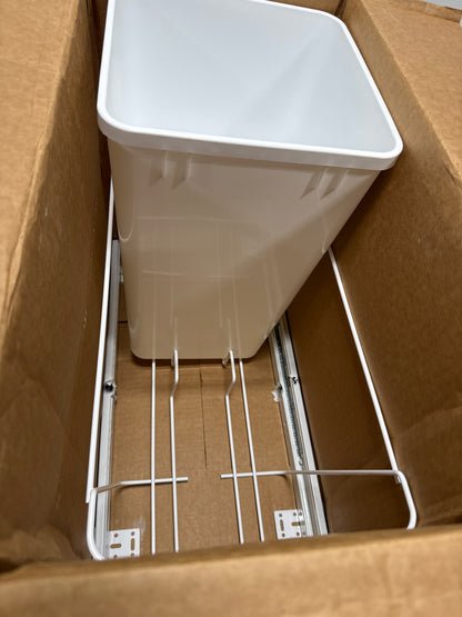 No Hardware Rev-a-Shelf Double Pullout Kitchen Cabinet 27 Qt. Trash Can RV-15PB-2 S