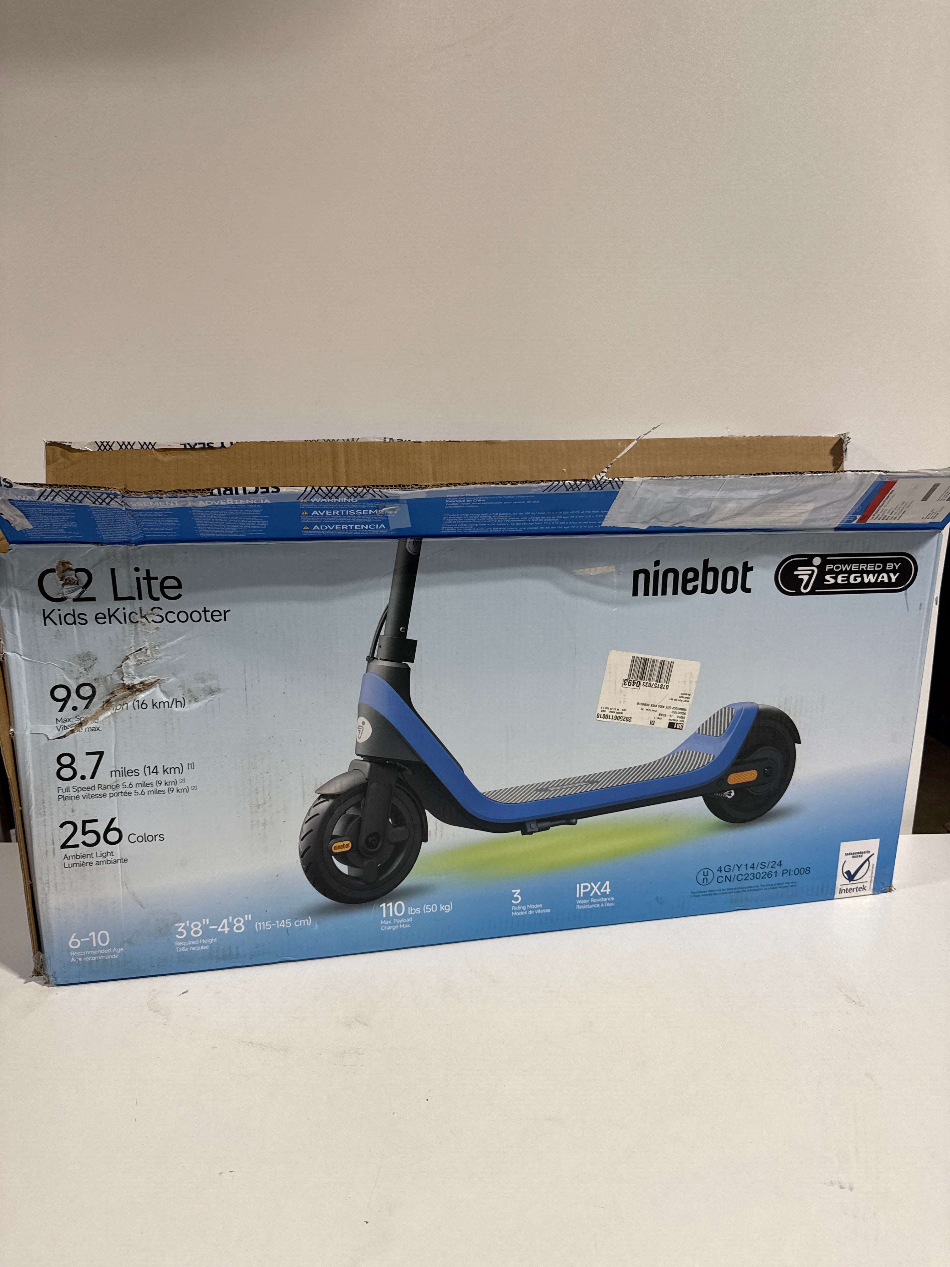 Used Segway Ninebot EKickScooter C2 Lite Electric Kid’s Scooter - *Electronic Transportation