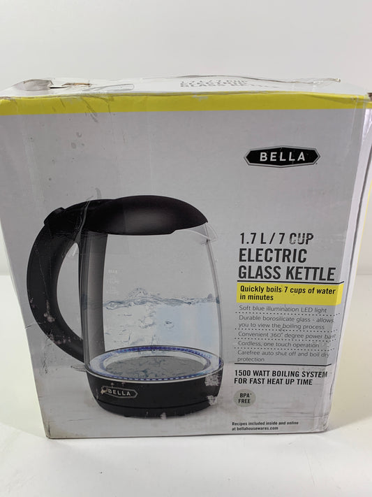 Bella - 1.7L Illuminated Electric Glass Kettle - Clear