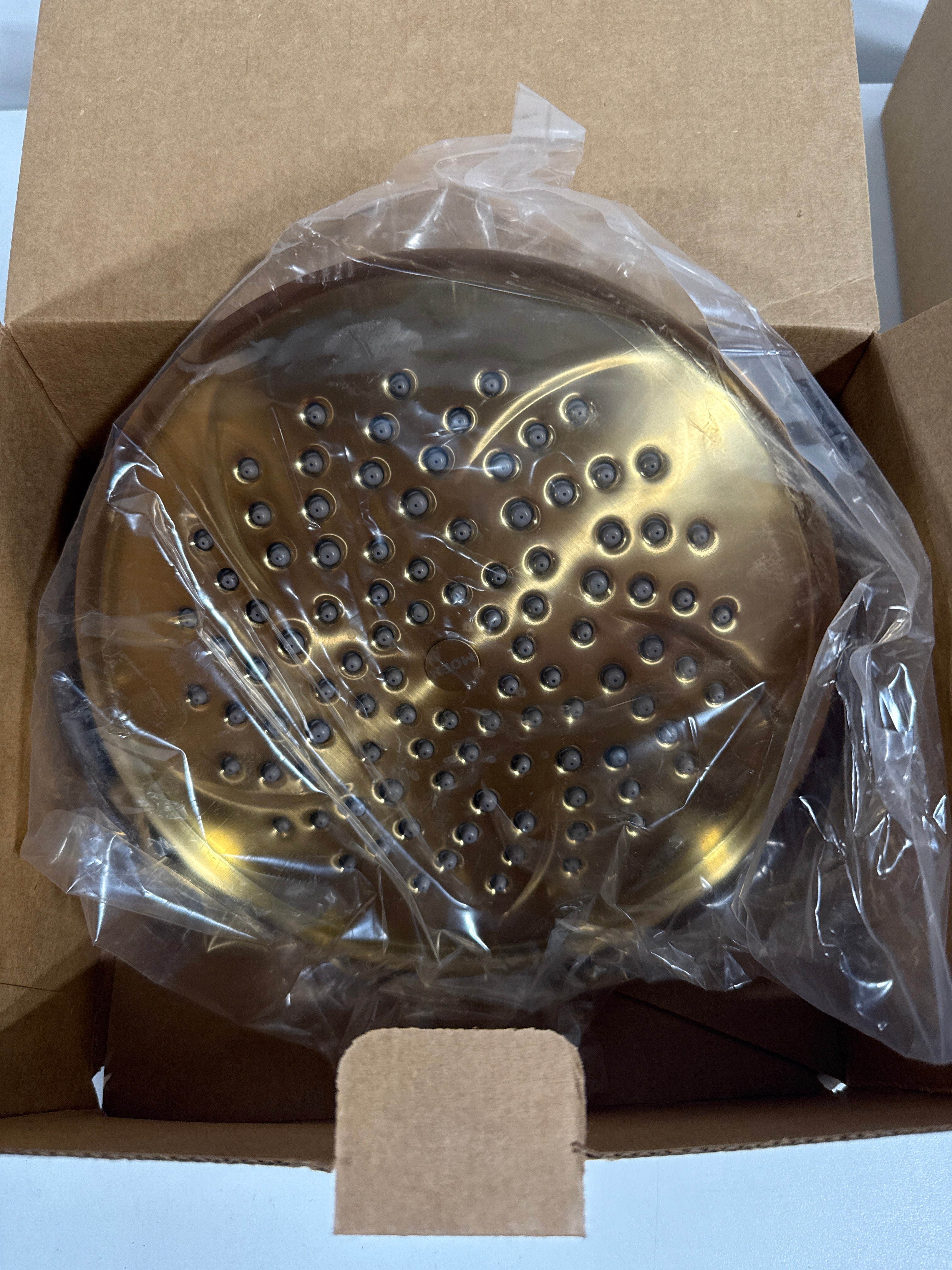 Moen S1311 Isabel 9 Inch Multi Function Shower Head Only with 1/2 Inch Connection Brushed Gold Showers Shower Heads