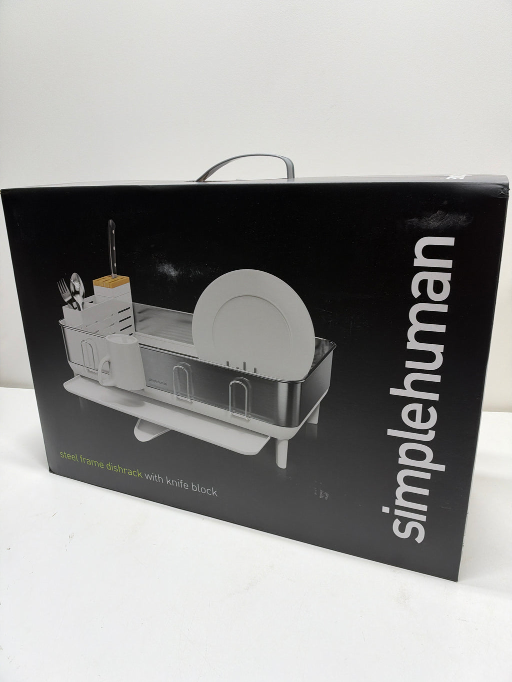 simplehuman Steel Frame Dishrack with Knife Block