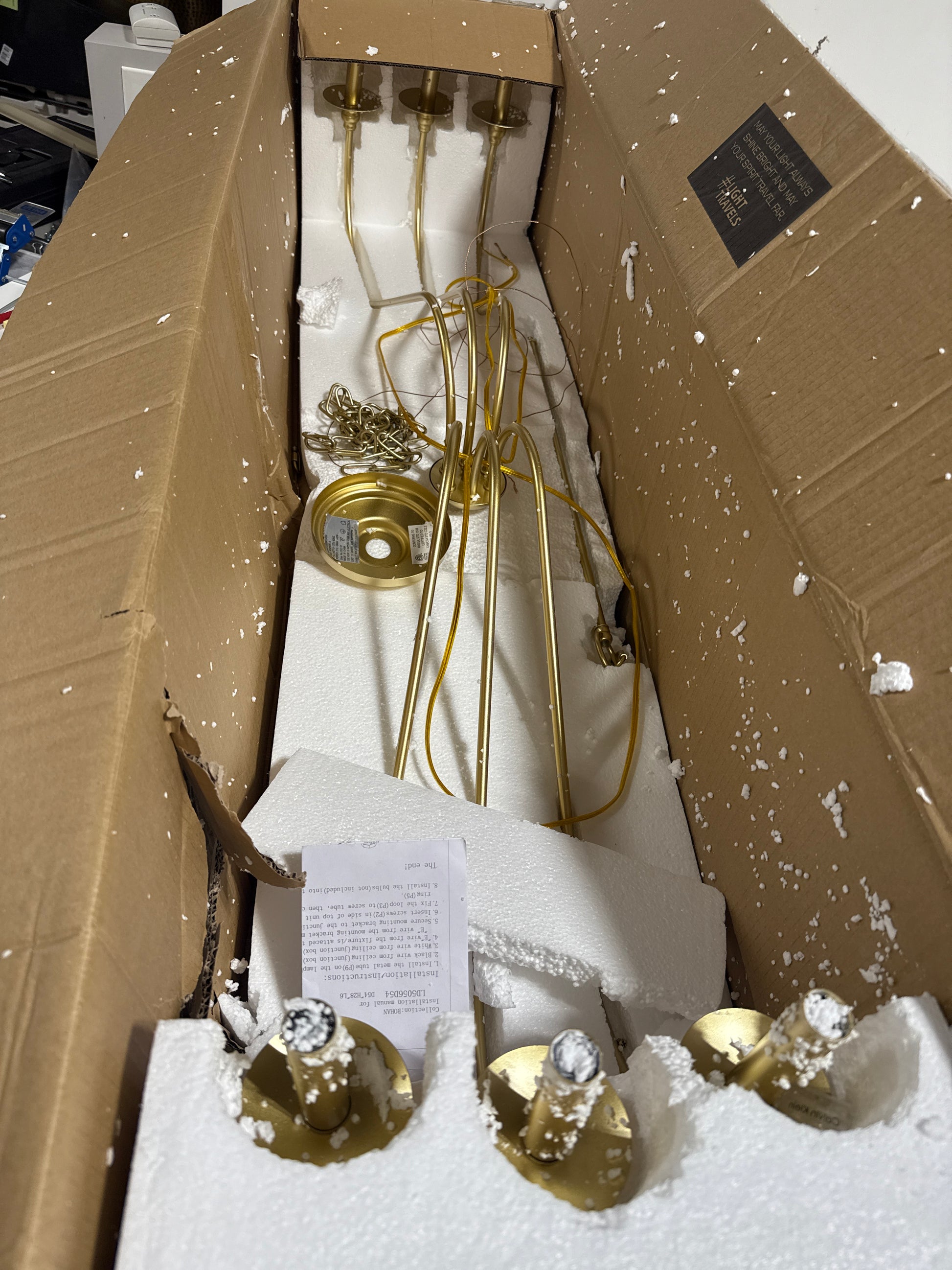 Missing Part - Elegant Lighting Rohan 54 Inch 6 Light Chandelier Rohan - LD5056D54BR - Transitional - *Lighting &