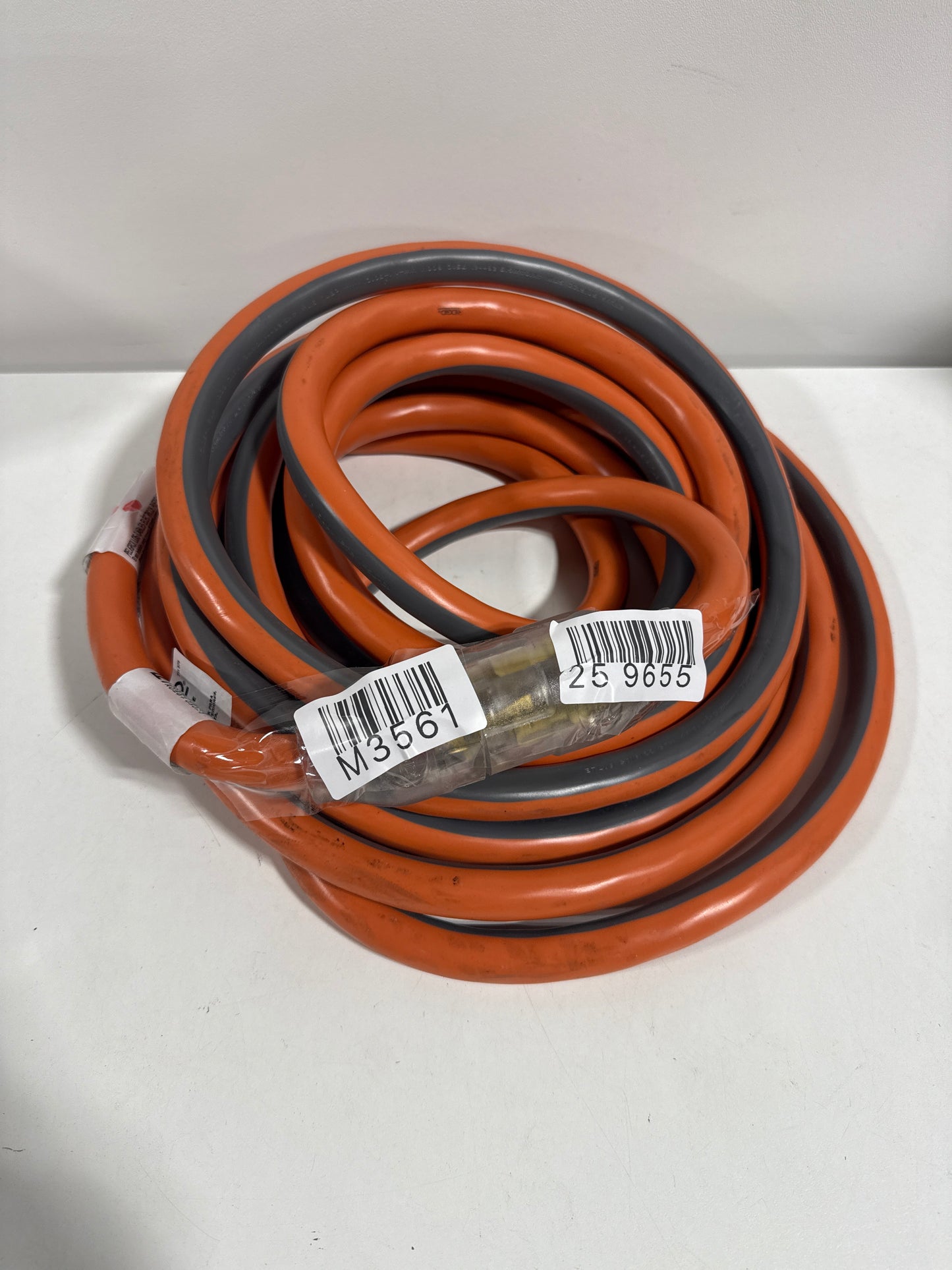 25 Ft. 10/4 Heavy Duty Outdoor L14-30 Amp Generator Extension Cord with Lighted End, Orange/Grey
