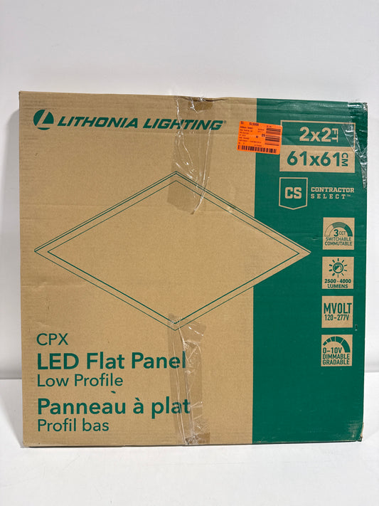 Lithonia Lighting 37 W LED Flat Panel 1.7 in. H X 23.8 in. W X 23.8 in. L