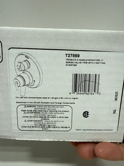 Trinsic Contemporary Two Handle Monitor 17 Series Valve Trim with 3-Setting Integrated Diverter