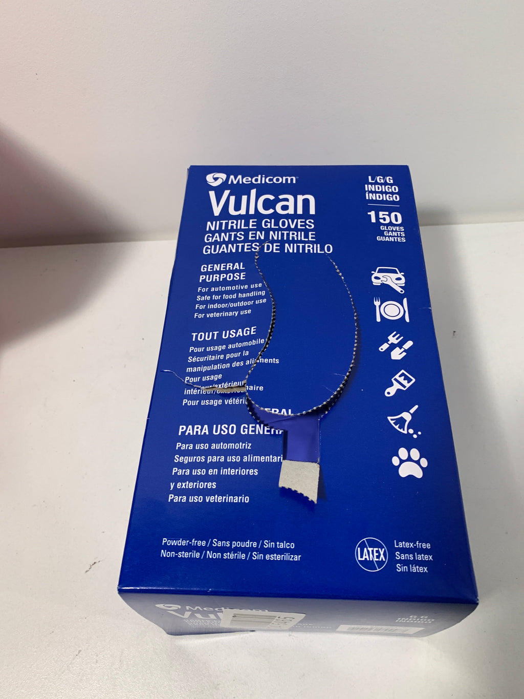 Medicom Vulcan Nitrile Gloves L (150 Count) - *Health & Beauty