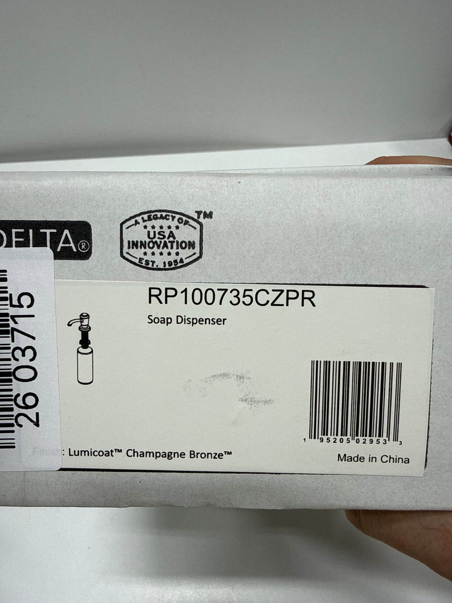 Delta RP100735CZPR Cassidy soap Dispenser, Lumicoat Champagne Bronze