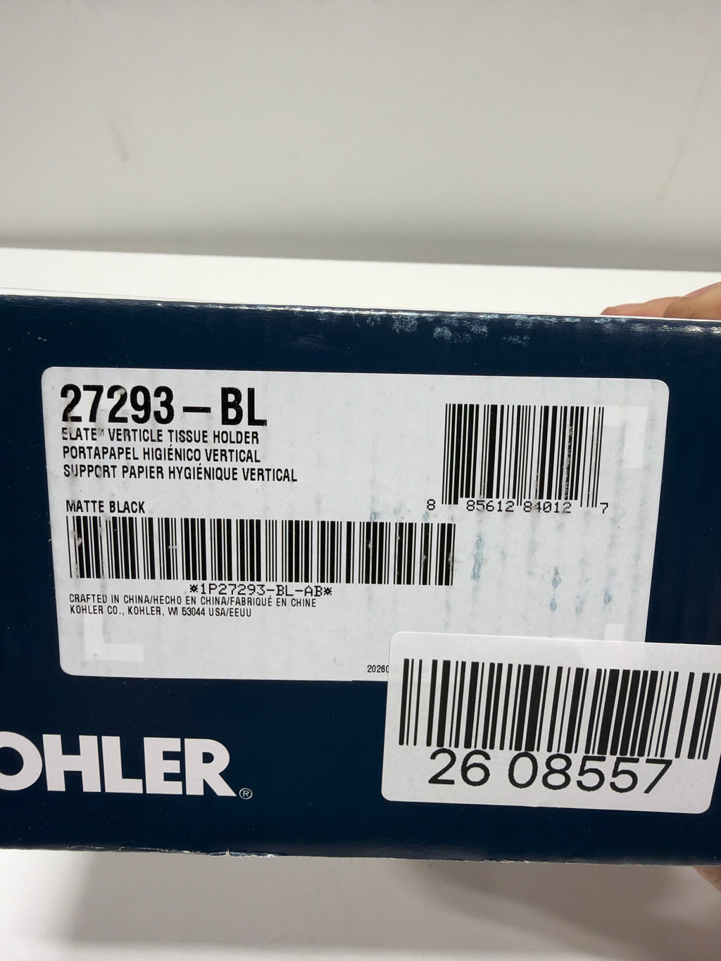 Kohler 27293-BL Elate Vertical Toilet Paper Holder