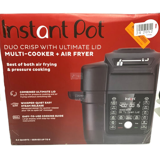 Instant Pot - Duo Crisp with Ultimate Lid Multi-Cooker + Air Fryer, 6.5 Quart - Black