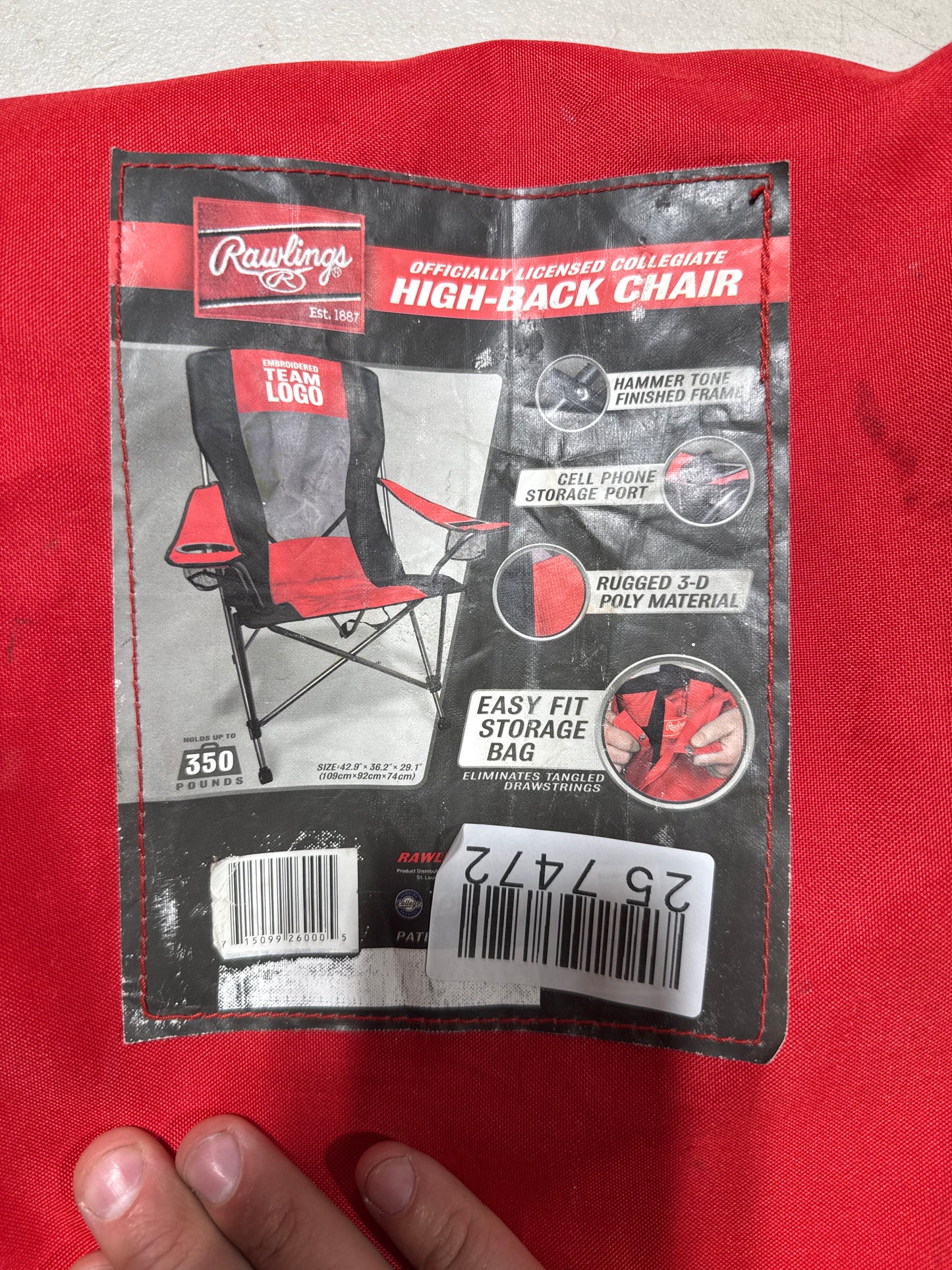 Nebraska Cornhuskers High Back Folding Camping Chair