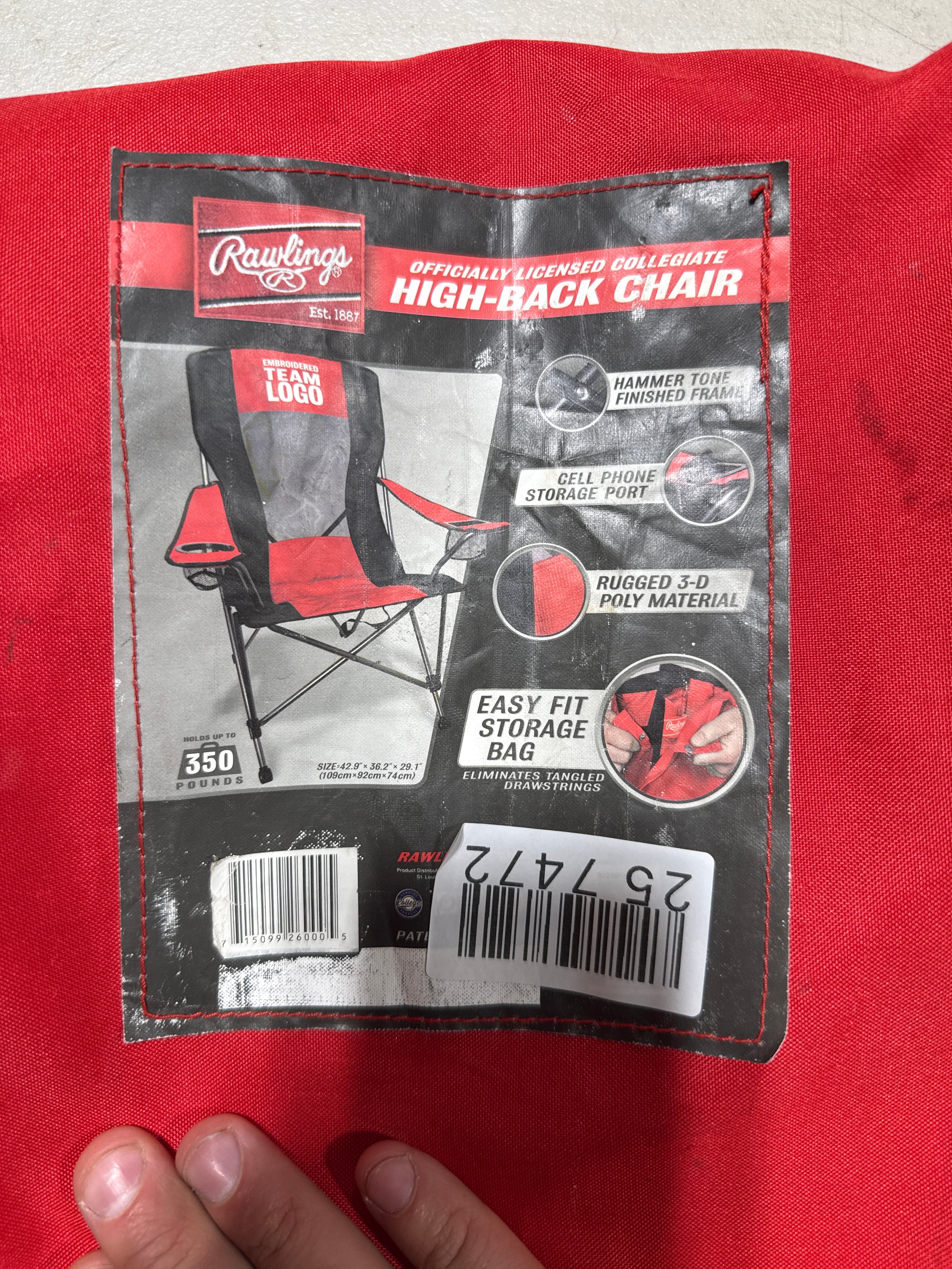Nebraska Cornhuskers High Back Folding Camping Chair - *Outdoor Living & Garden