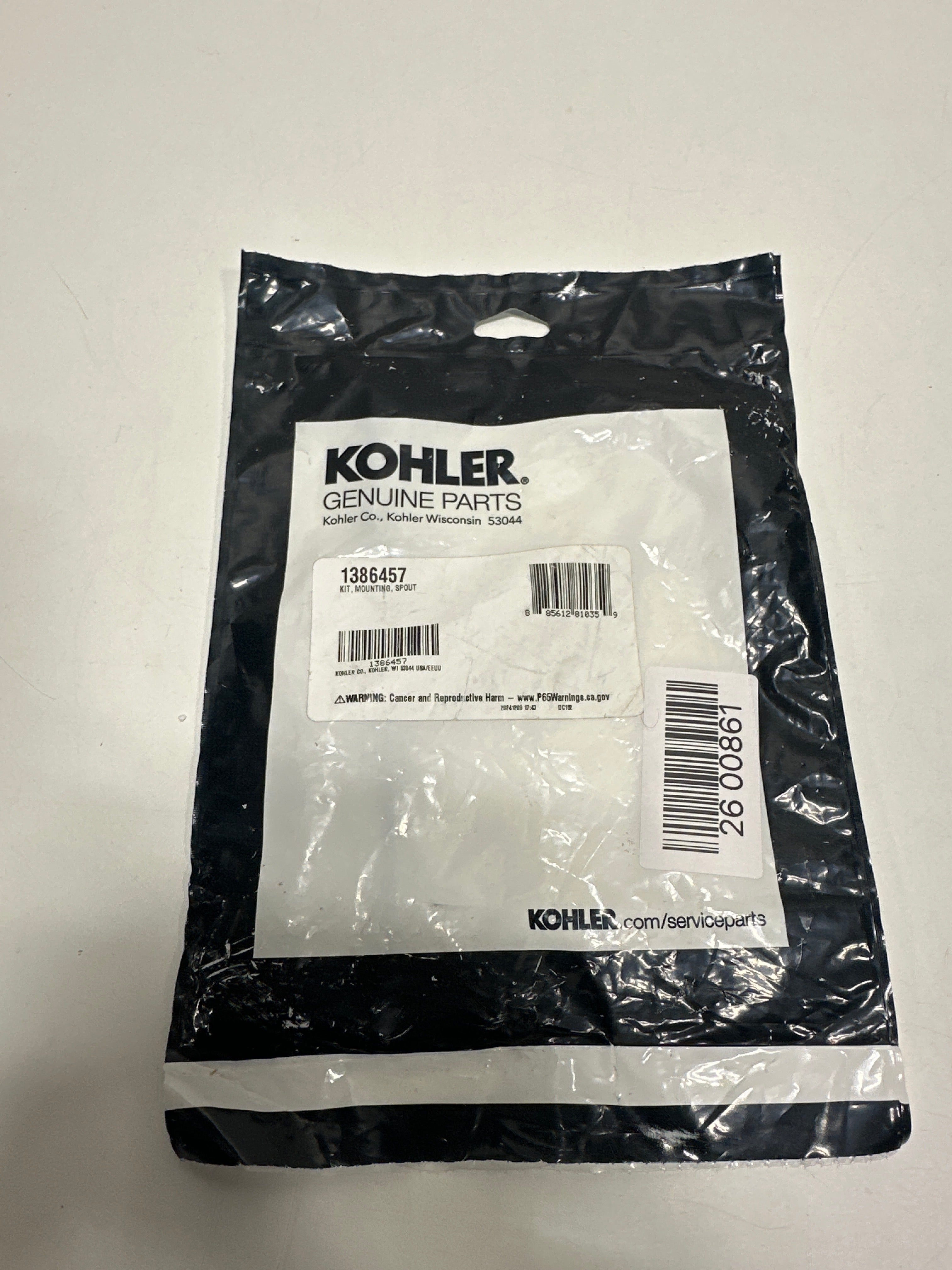 Kohler 1386457 Kit Mounting Spout