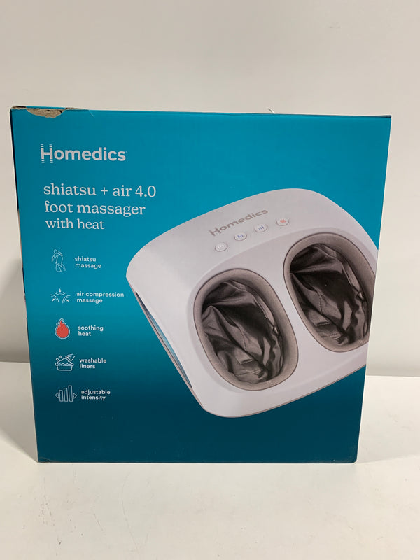 HoMedics Shiatsu + Air 4.0 Foot Massager with Heat, Gray