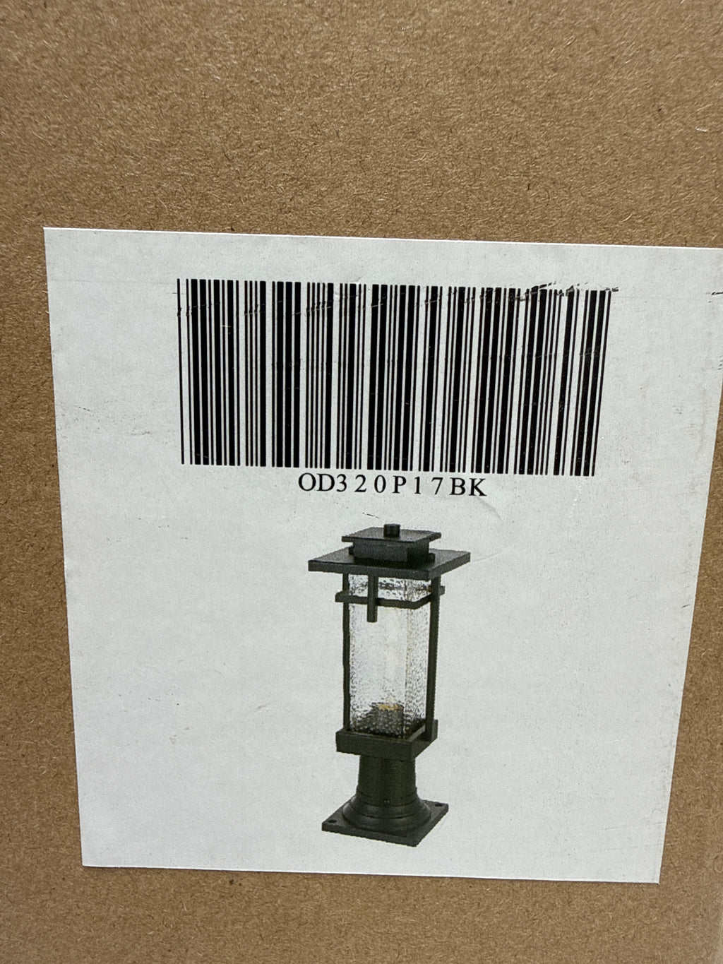Elegant Lighting OD320P17 Cambria 17" Tall Post Light Black Outdoor Lighting Post