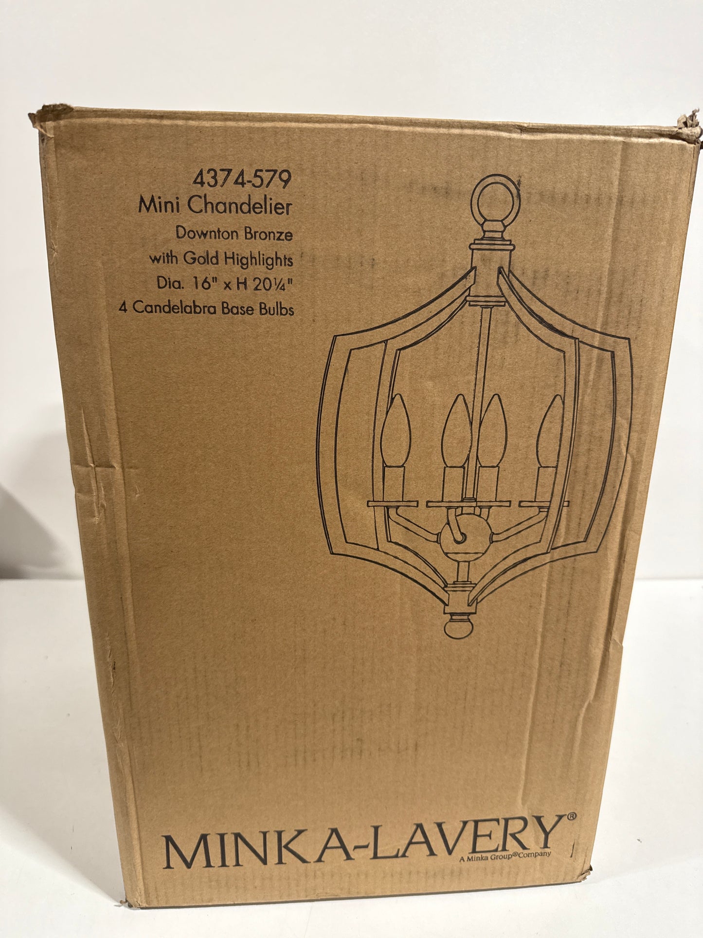 Minka Lavery 4374-579 Middletown 16" Wide 4 Light Single Tier Chandelier Downton Bronze