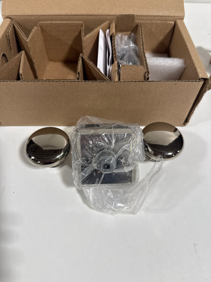 Baldwin Reserve Pvroutsr141 Privacy Round Knob and Traditional Square Rose Bright Nickel Finish