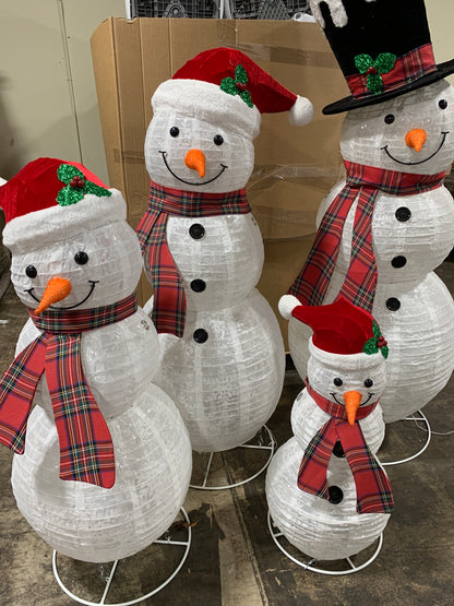 Used See Desc Kirkland Set of 4 Snowman Family