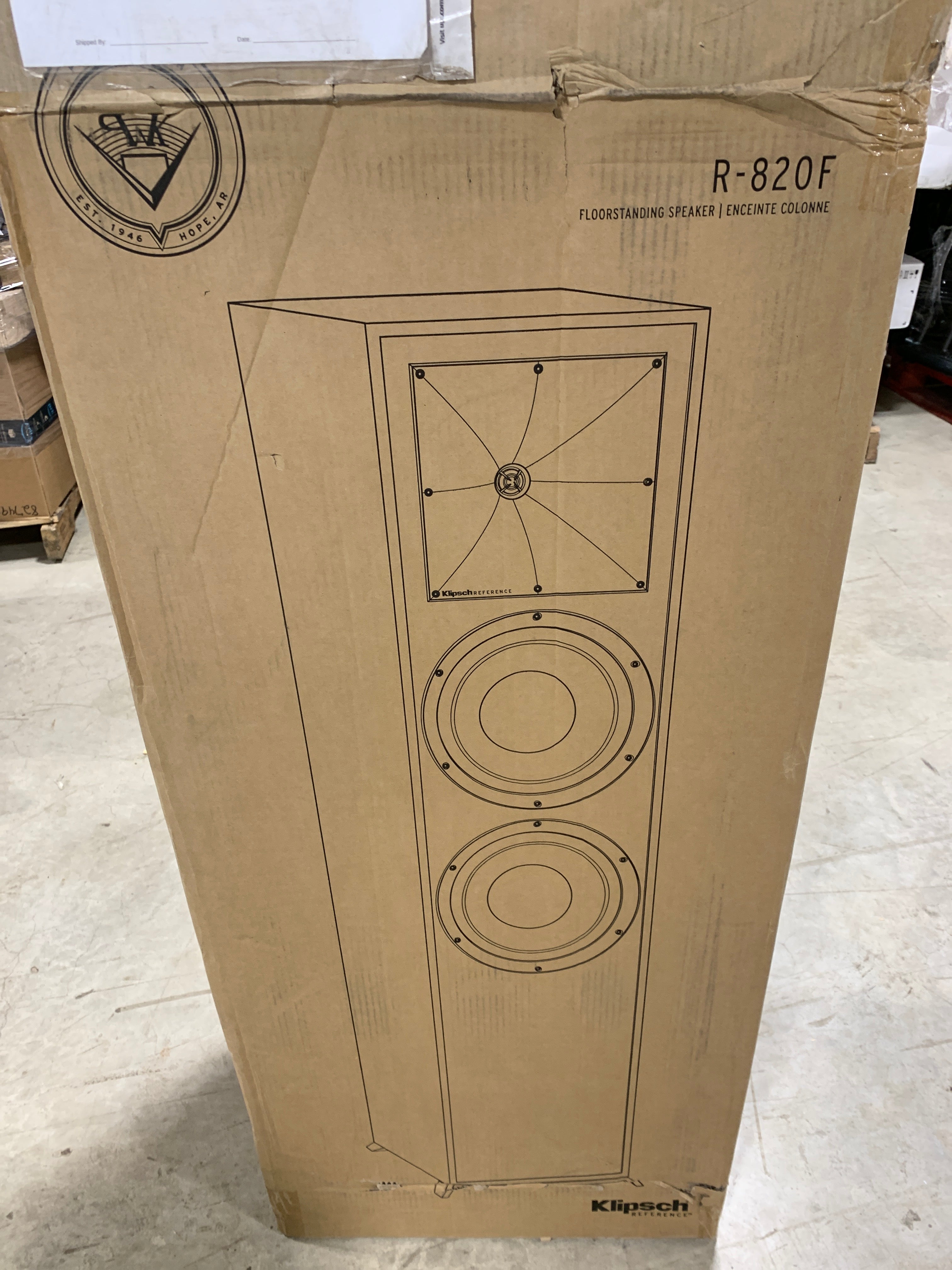 Klipsch - Reference Series Dual 8’’ 600-Watt Passive 2-Way Floor Speaker (Each) - Black - *TV & Home Theater